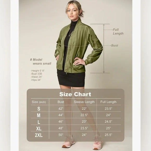 Classic Lightweight Jacket Multi Pocket Windbreaker Bomber Jacket -olive - Picture 6 of 6